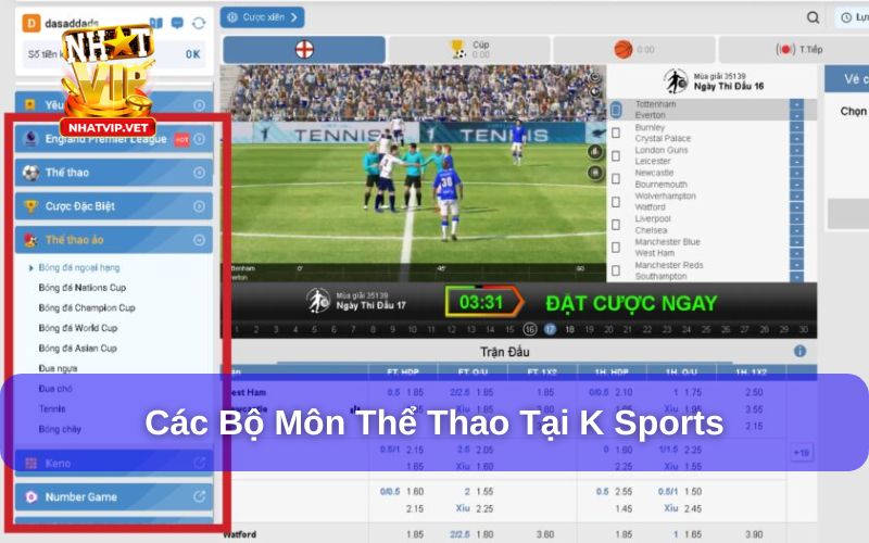 Đa dạng môn thể thao, hình thức đặt cược