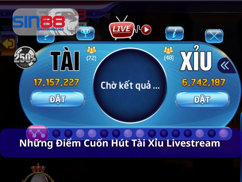 Ưu điểm cuốn hút của Tài xỉu Livestream