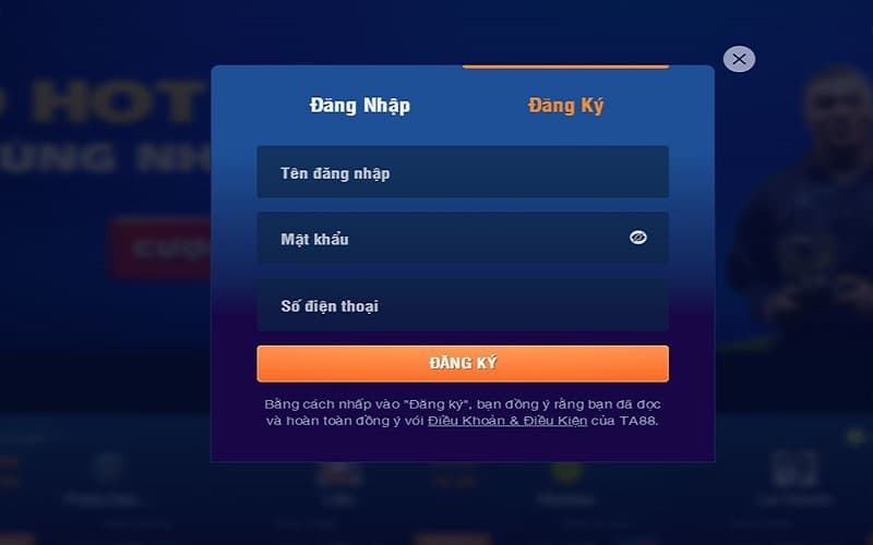 Hướng dẫn đăng ký tại TA88